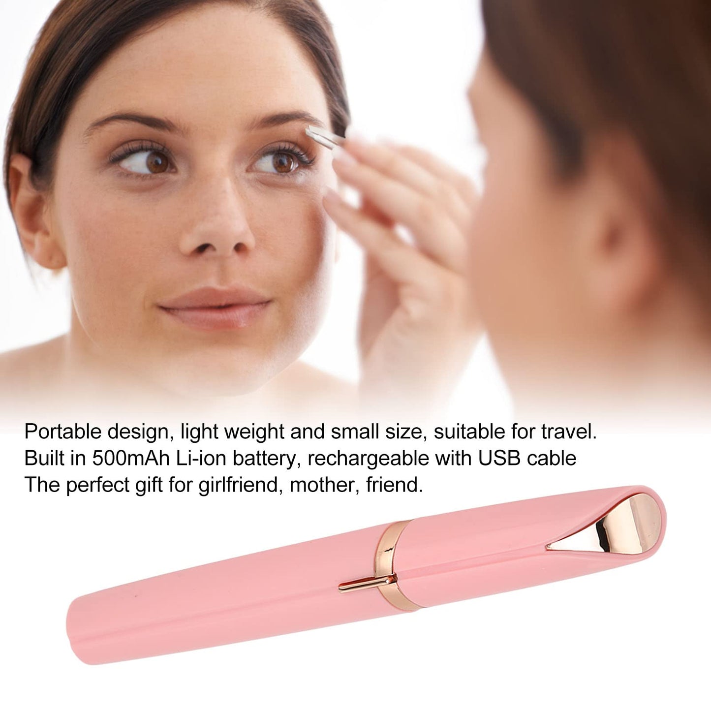 Womens Electric Eyebrow Hair Trimmer, Painless and Portable Suitable for Upper and Lower Lip Chin Neck Cheeks Eyebrows Nose Body, Multifunction Hair Beauty and Personal Care Pyhodi