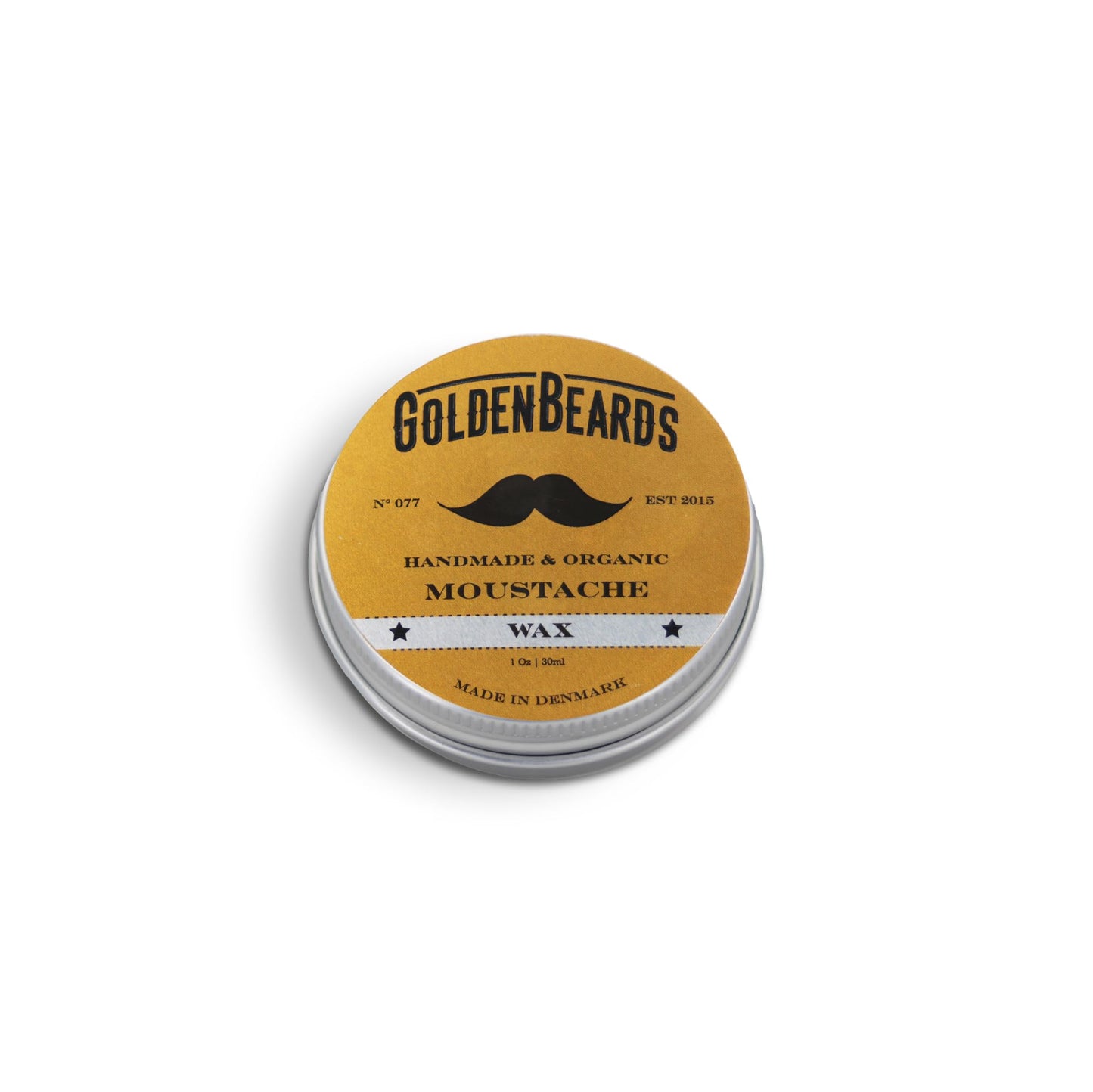 Golden Beards Mustache Wax - Organic & Natural Medium Hold Styling Wax for Men, Nourishing Beeswax & Oils, Handmade in Denmark 30ml (1oz) Beauty and Personal Care Golden Beards Kobenhavn BALM GROOMING OIL