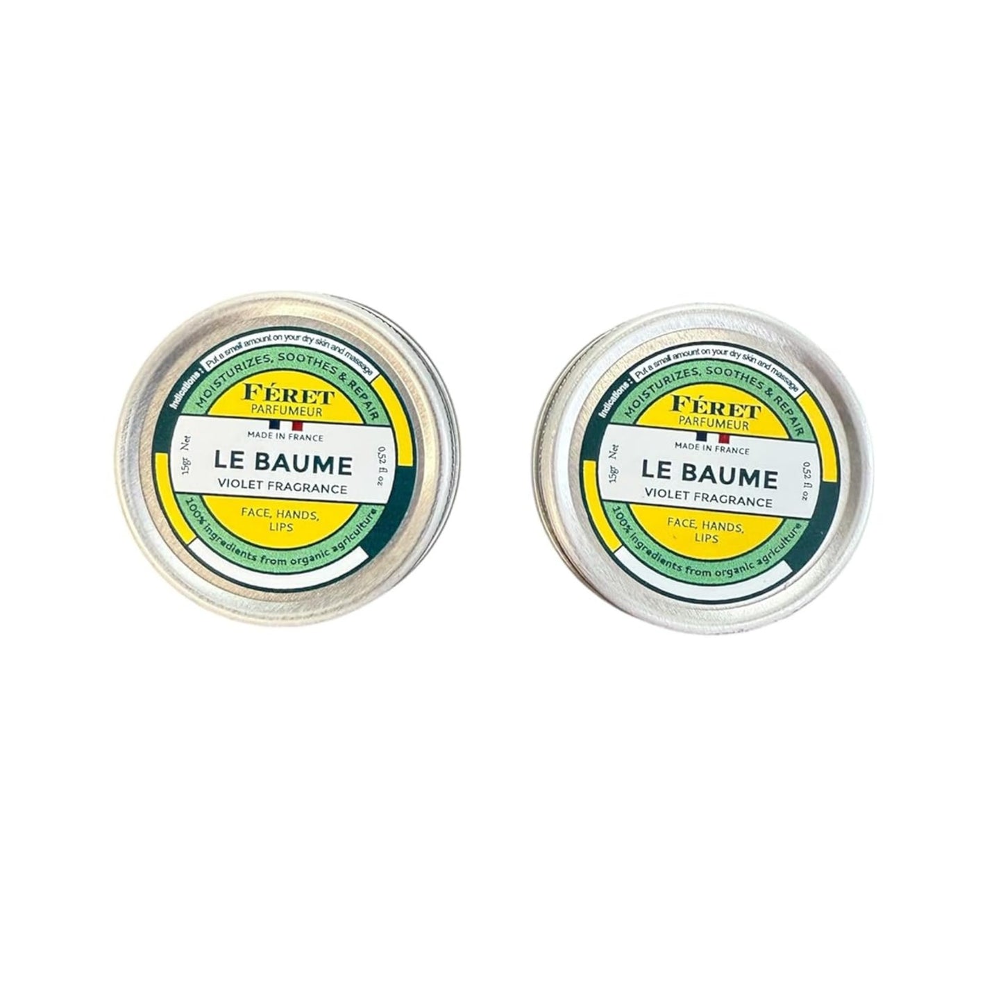 Feret Parfumeur Le Baume Multi-Purpose Balm - Violette - Natural Lip Balm with Shea Butter & Honey - Hydrating Moisturizer for Dry Skin, Lips Beauty and Personal Care Feret Parfumeur