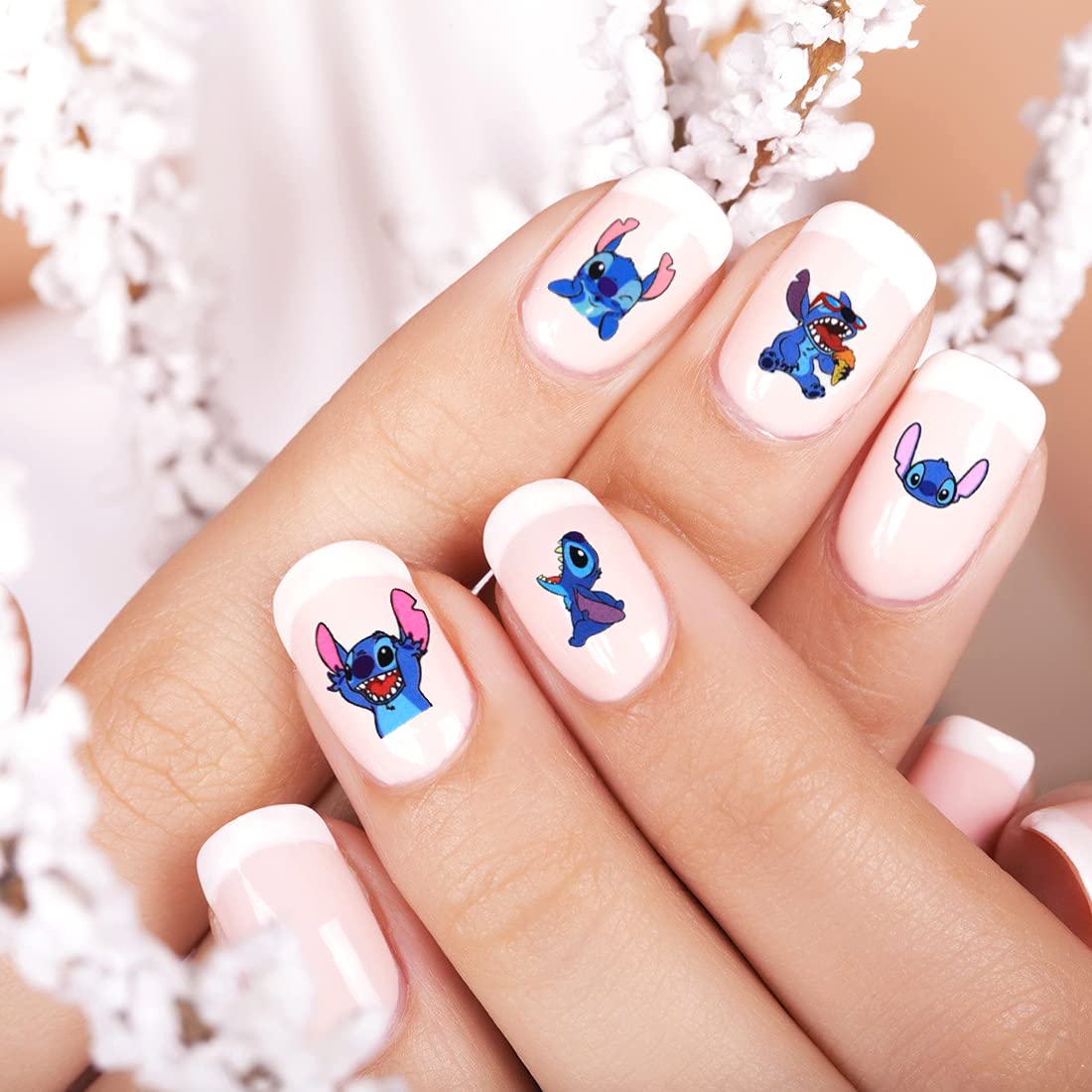 Cute Nail Stickers Kawaii Cartoon Nail Stikers Self-Adhesive Nail Decals for Women Girls Kids Nail Art Stickers (75+Decals) Beauty & Personal Care Emifunny