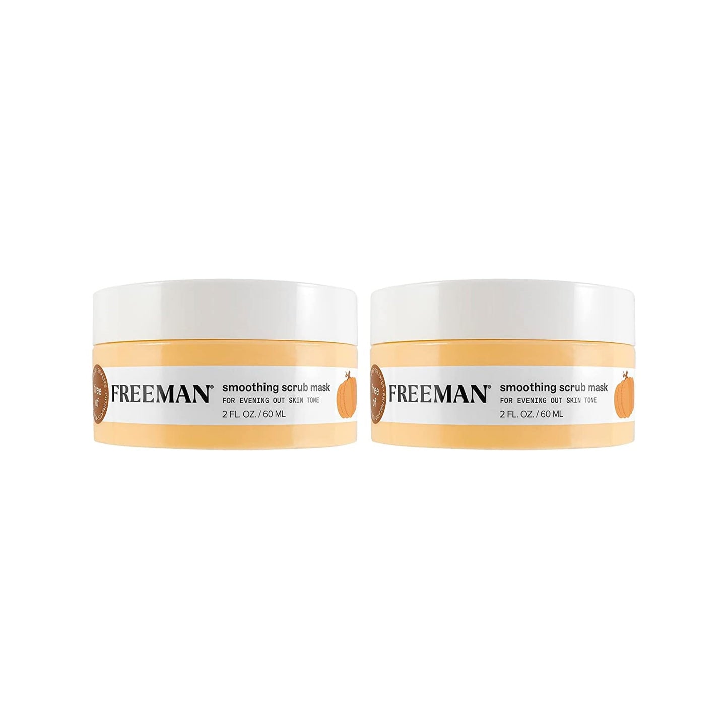 Freeman Smoothing Scrub Mask, Facial Mask & Face Scrub For Exfoliating Skin, Improve Skin Tone, Pumpkin Enzymes & AHAs, Travel Size Skincare, Vegan Beauty & Personal Care Freeman