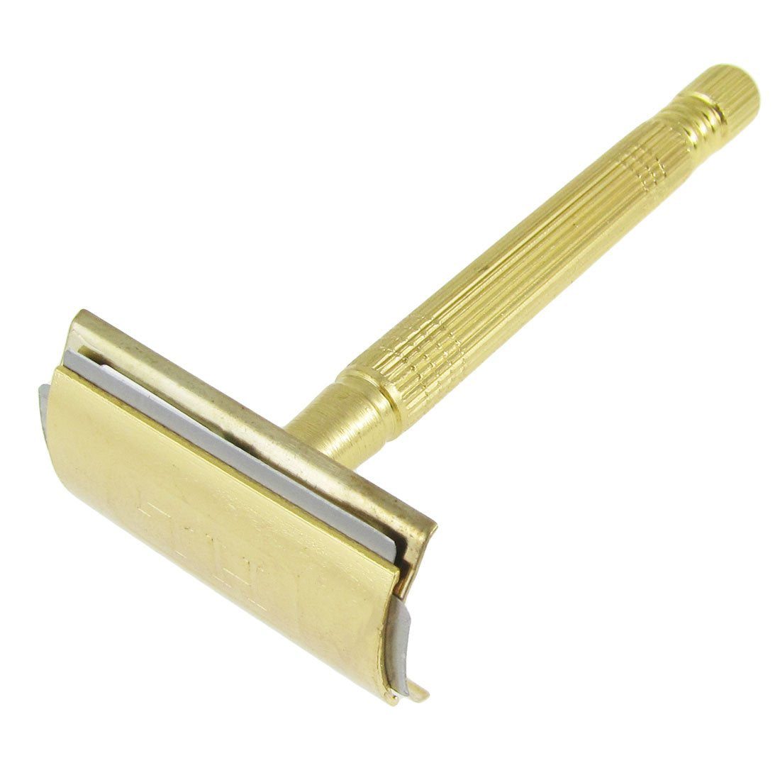 Ruilogod Men Gold Tone Good performance Metal Handle Hair Shaving Hand Razor Set (id: d4f 3d9 fff b2b 281 Beauty and Personal Care Ruilogod