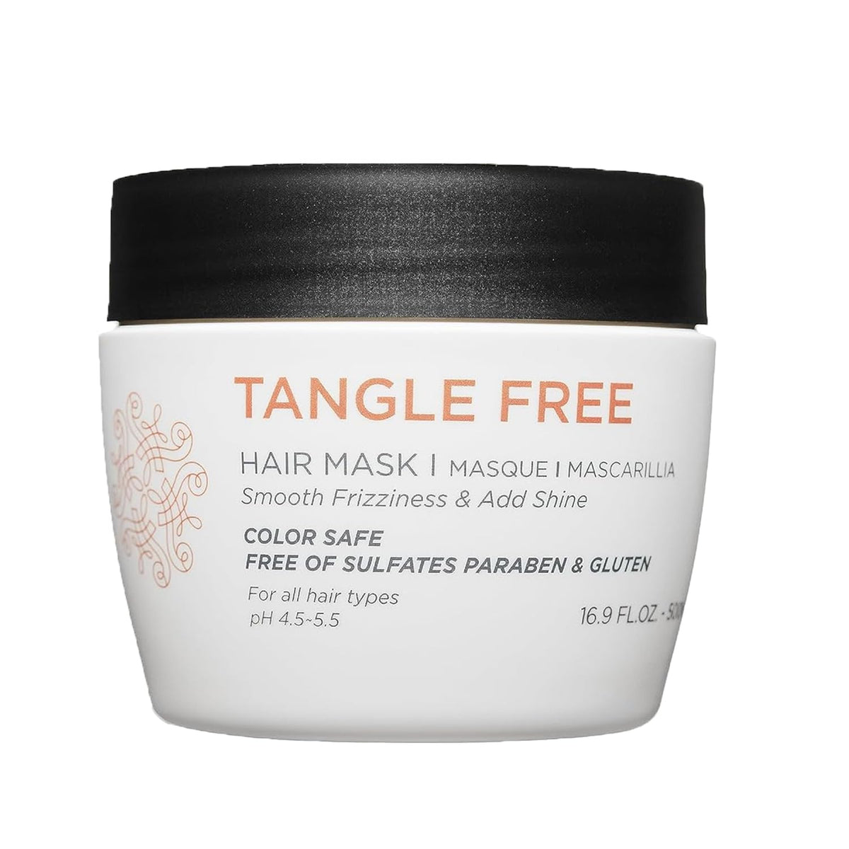 Luseta Tangle Free Hair Mask for Women and Men for Detangling with Keratin and Argan Oil, Color Safe Hair Mask for Curly and Wavy 16.9oz