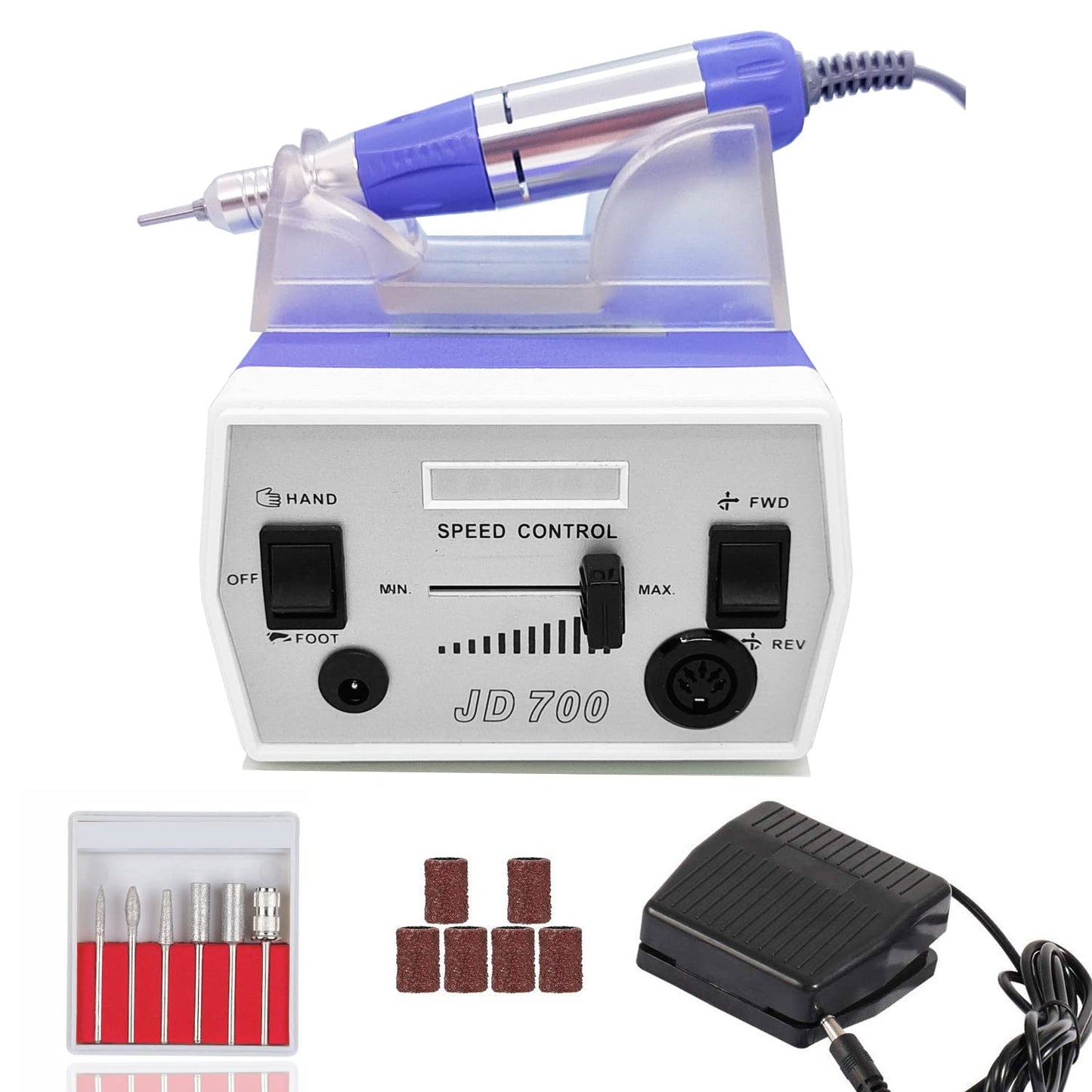 Véfaîî Upgraded Nail Drill Electric Nail File, JD700 Nail Drills for Acrylic Nails Professional 30000RPM Manicure Tools Acrylic Nail Drill for Nail Beauty & Personal Care Véfaîî