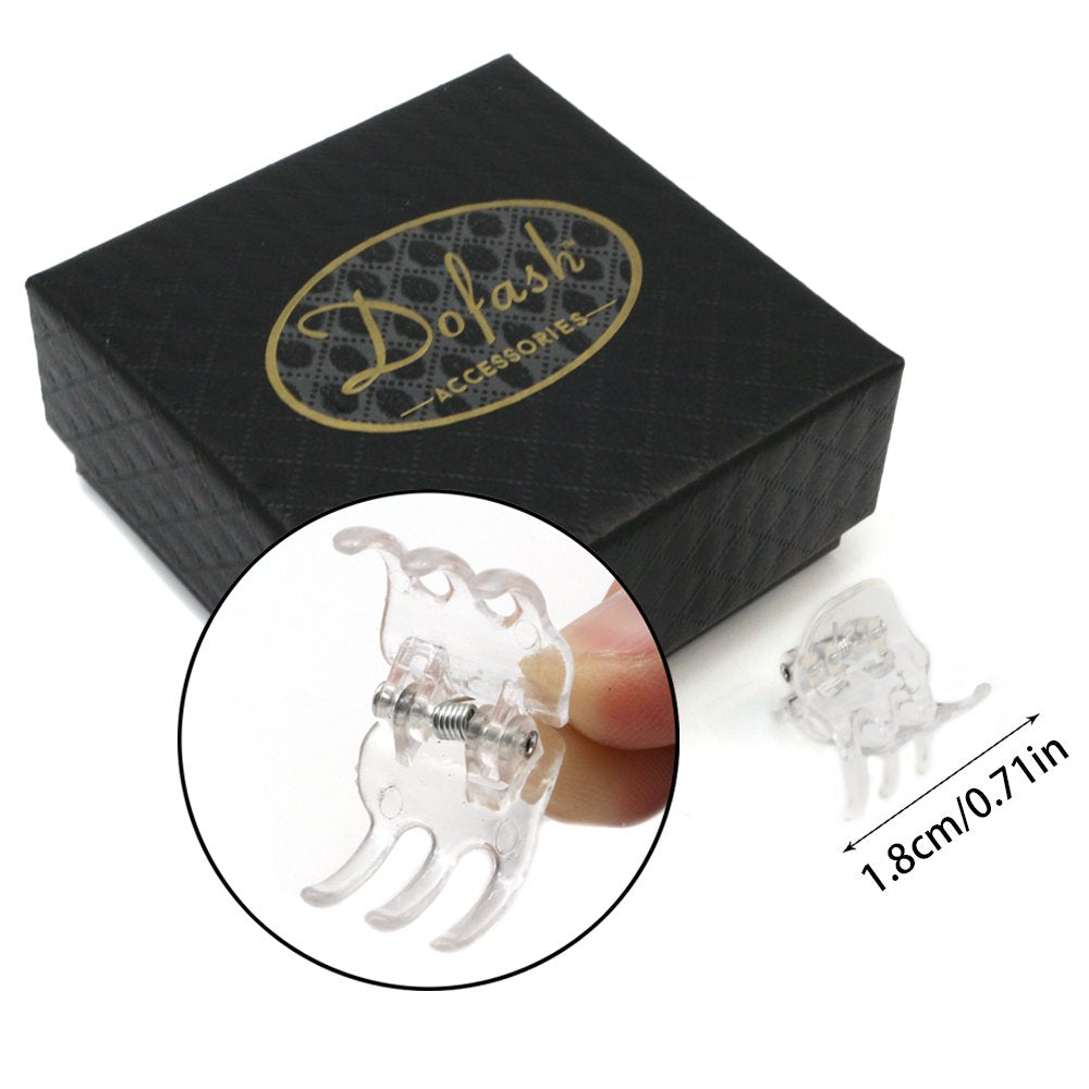 Dofash 12Pcs(Clear) Small Mini Hair Claw Clips Plastic 1.8Cm Hair Accessories For Girls Beauty & Personal Care Dofash