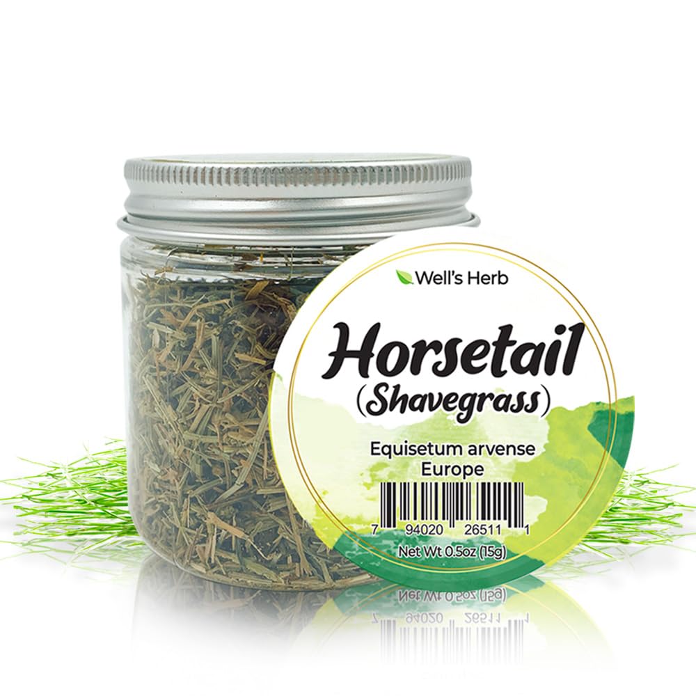 Well's Herb Dried Horsetail | 0.5 oz. | 100% Natural | Herbal Hair & Skin Oil Ingredient | DIY Beauty Essential Beauty & Personal Care Well's Oil