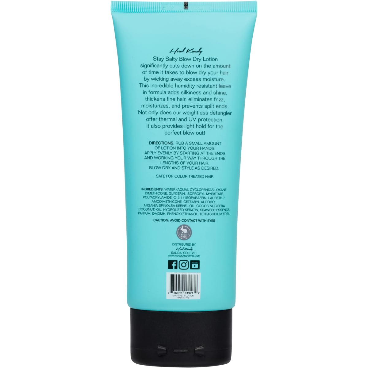 Head Kandy Stay Salty Volumizing Blow Dry Lotion |The Perfect Blowout | Anti-Frizz Heat Protectant For Hair | Anti-Humidity Hair Product | 4.95oz Beauty & Personal Care Head Kandy