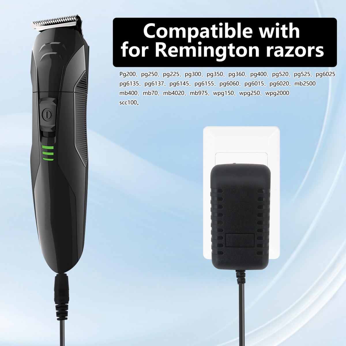 WELURE Charger Replacement for Remington Clippers AC Adapter Power Cord All-in-One Trimmer UA050035E, HK28U-3.6-100, UD-0401 for MB4020, MB975 Beauty and Personal Care WELURE
