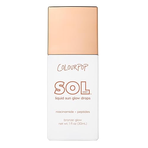 ColourPop Sol Liquid Sun Glow Drops - Buildable Face & Body Bronzer Drops - Glowy Summer Makeup Enriched with Niacinamide & Peptides for Radiant Beauty & Personal Care ColourPop