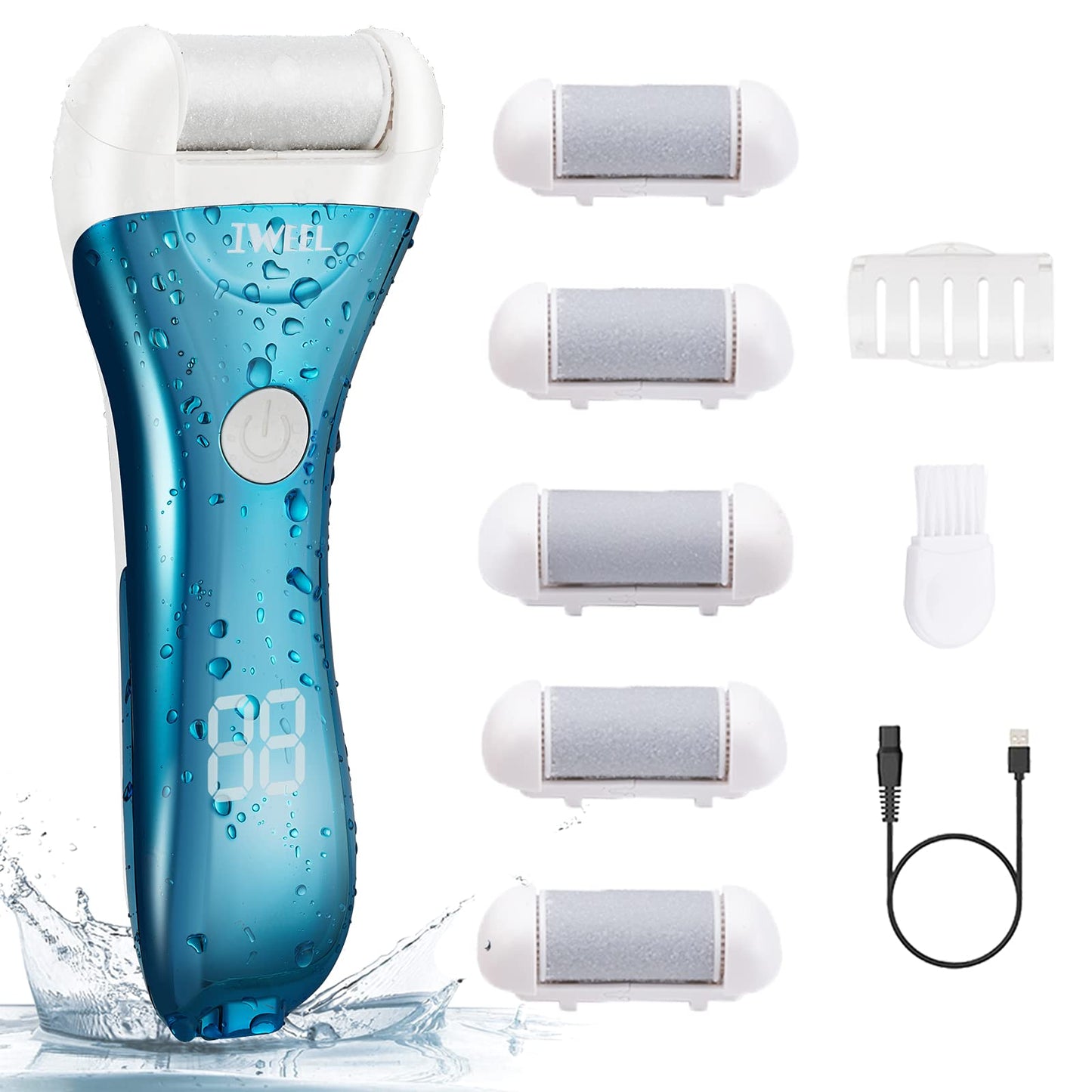 Electric Foot Callus Remover, Rechargeable Electronic Foot File Pedicure Kits, Electric Callus Remover for Feet, Foot Scrubber Dead Skin Remover Beauty & Personal Care IWEEL