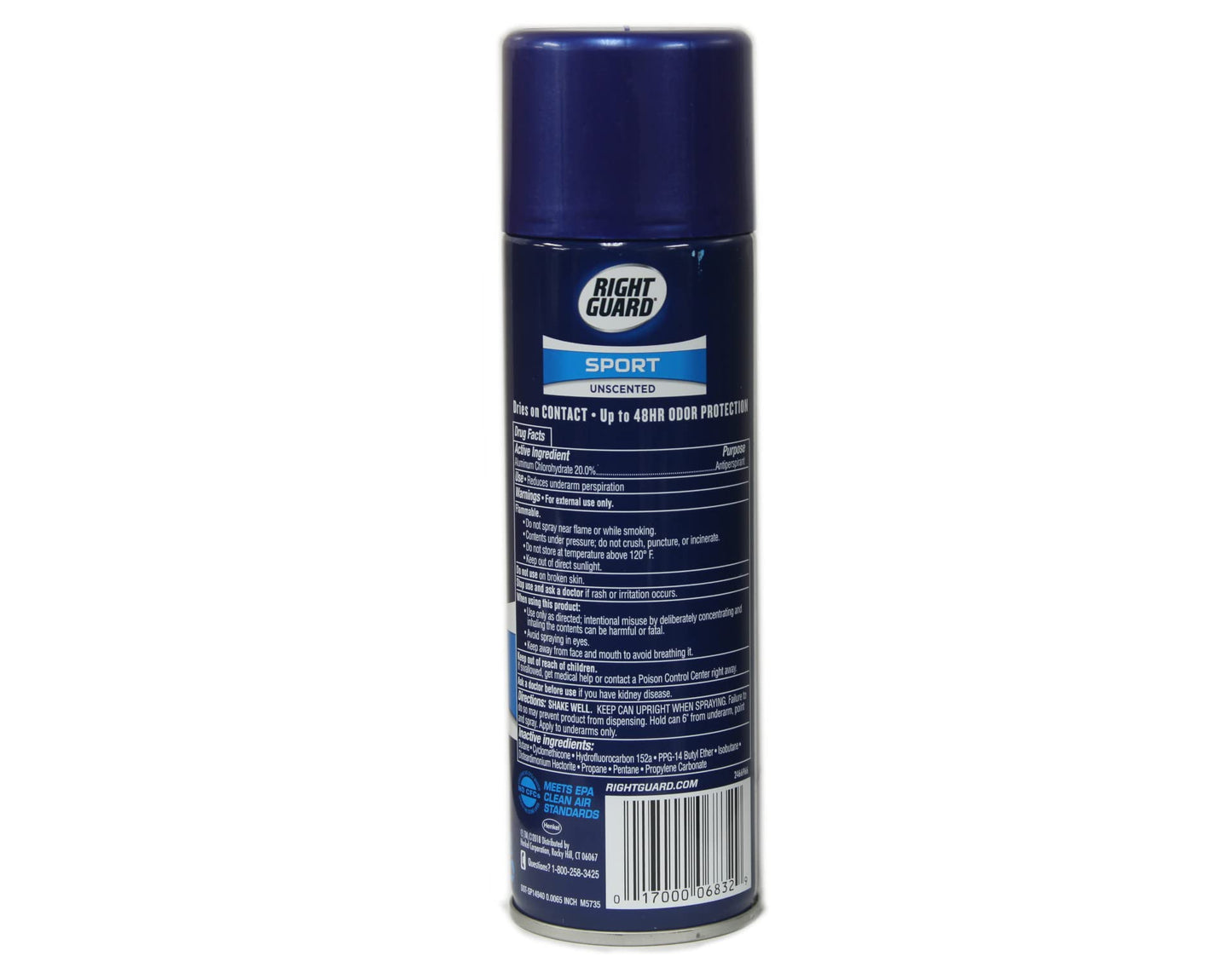 Right Guard Sport Unscented Aerosol Antiperspirant Spray 6 oz (Pack of 2) Beauty and Personal Care Right Guard