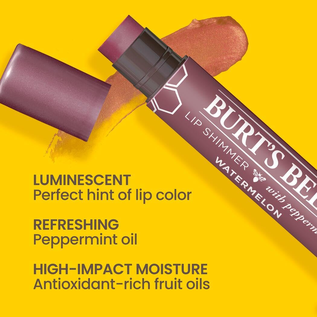 Burt's Bees Lip Balm Spring Gifts, 3 Nourishing Lip Care Shimmers for All Day Glow, Kissable Color Spring Gift Set -Peony, Fig & Rhubarb (Packaging Beauty & Personal Care Burt's Bees