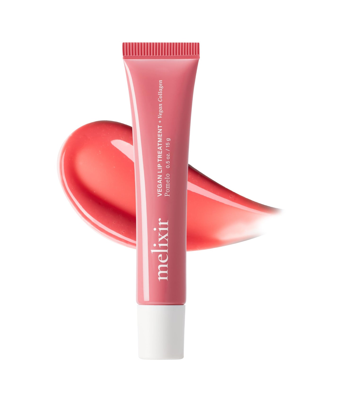 Melixir Vegan Lip Treatment, Sheer Tinted Lip Balm for Instant Hydration & Shine, Moisturizing Lip Gloss, Infused with Vegan Collagen & Jojoba Oil Beauty and Personal Care Melixir