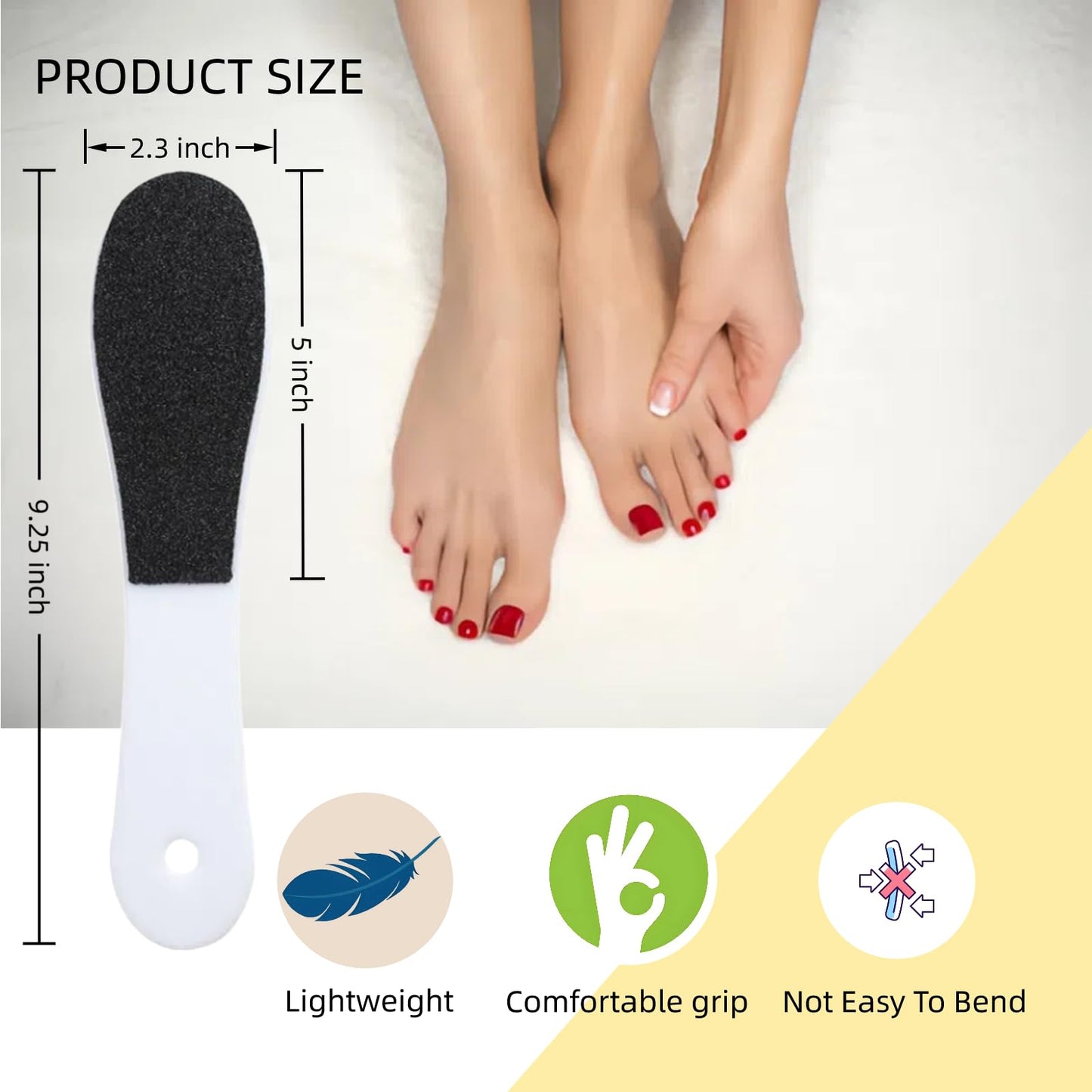 10 Pack Foot File, Professional Foot Callus Remover Sandpaper Pedicure Tools, Double Side Foot Scrubber, Sander for Dead Skin Foot Rasp Pedicure Beauty & Personal Care Agirlvct