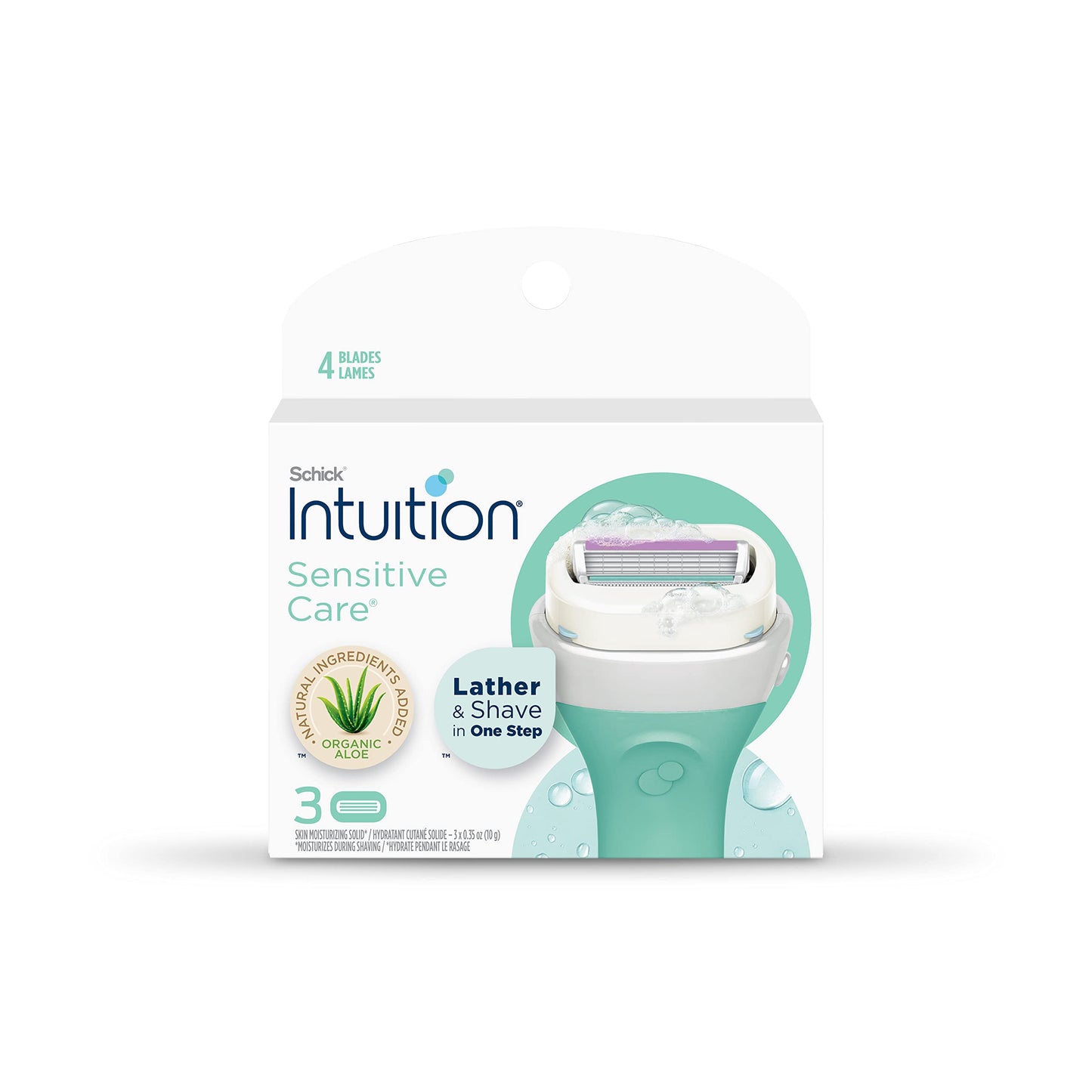 Schick Intuition Sensitive Skin Womens Razor Refills with Vitamin E & Aloe, Pack of 1(count of 3) Beauty and Personal Care INTUITION Default Title