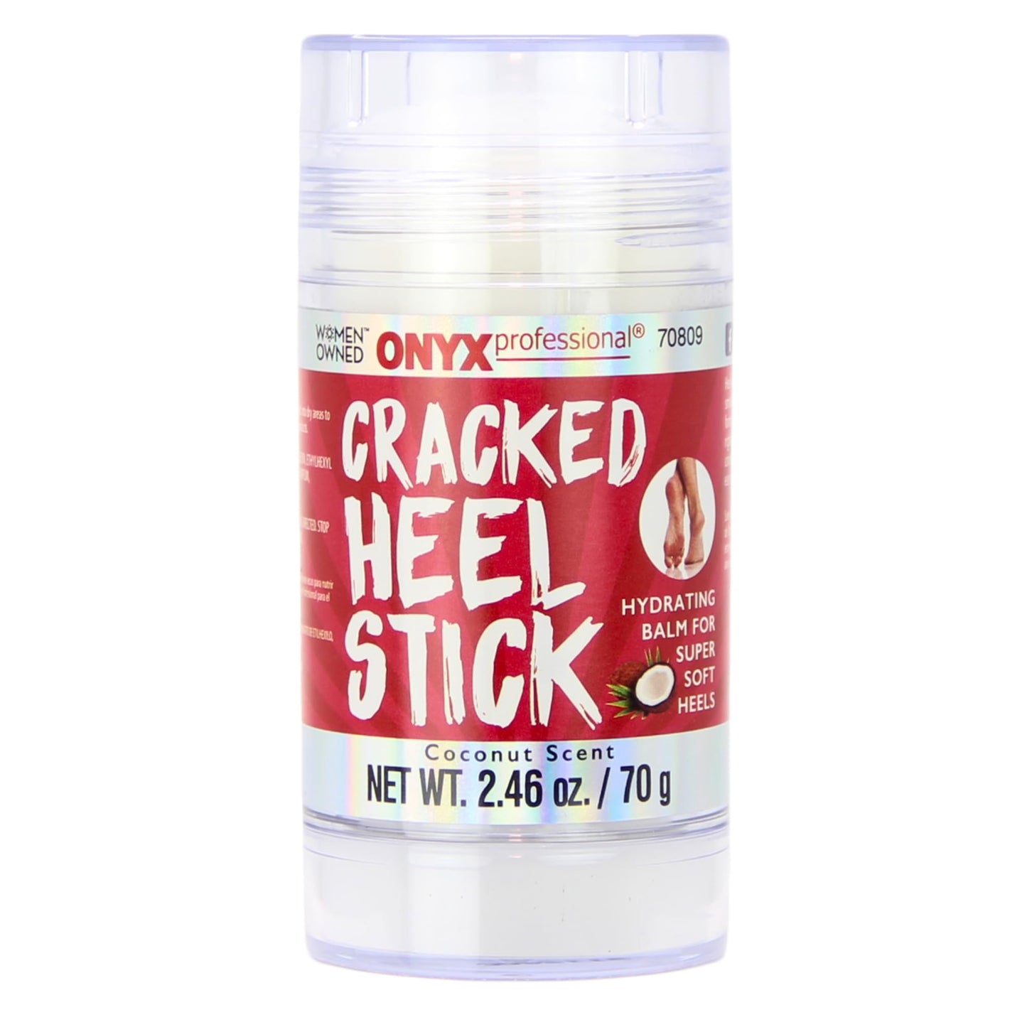 Onyx Professional Cracked Heel Repair Balm Stick for Dry Cracked Feet Treatment, Coconut Scent, 1 pack - Moisturizing Foot Balm, Rolls On, No Mess Beauty & Personal Care Onyx Professional