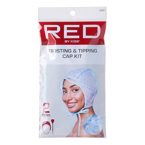 Red by Kiss Hair Dye Coloring and Highlighting Kit Frosting and Tipping Cap kit (2 Piece Kit) Beauty & Personal Care Red by Kiss