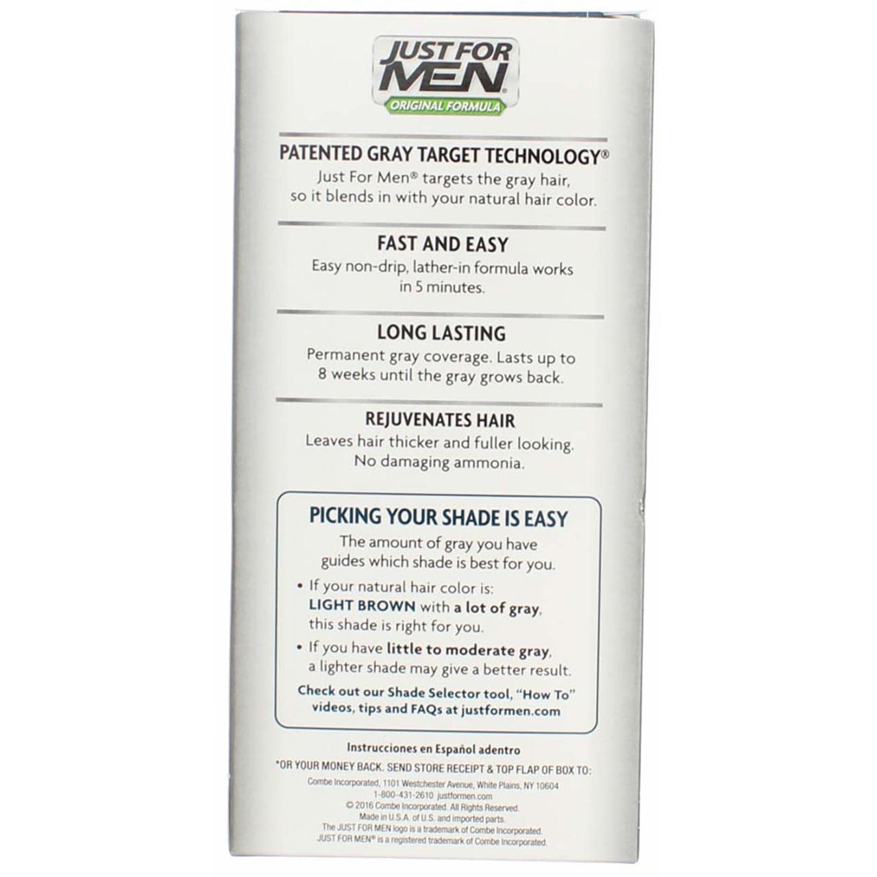 Just For Men Original Formula Easy Lather-In Haircolor H-25 Light Brown Kit Beauty & Personal Care Just for Men