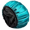 Aquior Shower Cap,Extra Large Triple Layer Bathing Cap with Dry Hair Function for Women Microfiber Terry Cloth Silky Satin 100% Waterproof Reusable Beauty & Personal Care Aquior