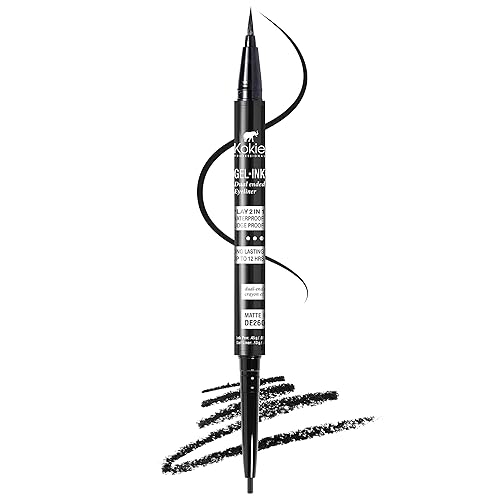 Kokie Gel Ink Dual Ended Eyeliner (Matte Black) Beauty & Personal Care Kokie