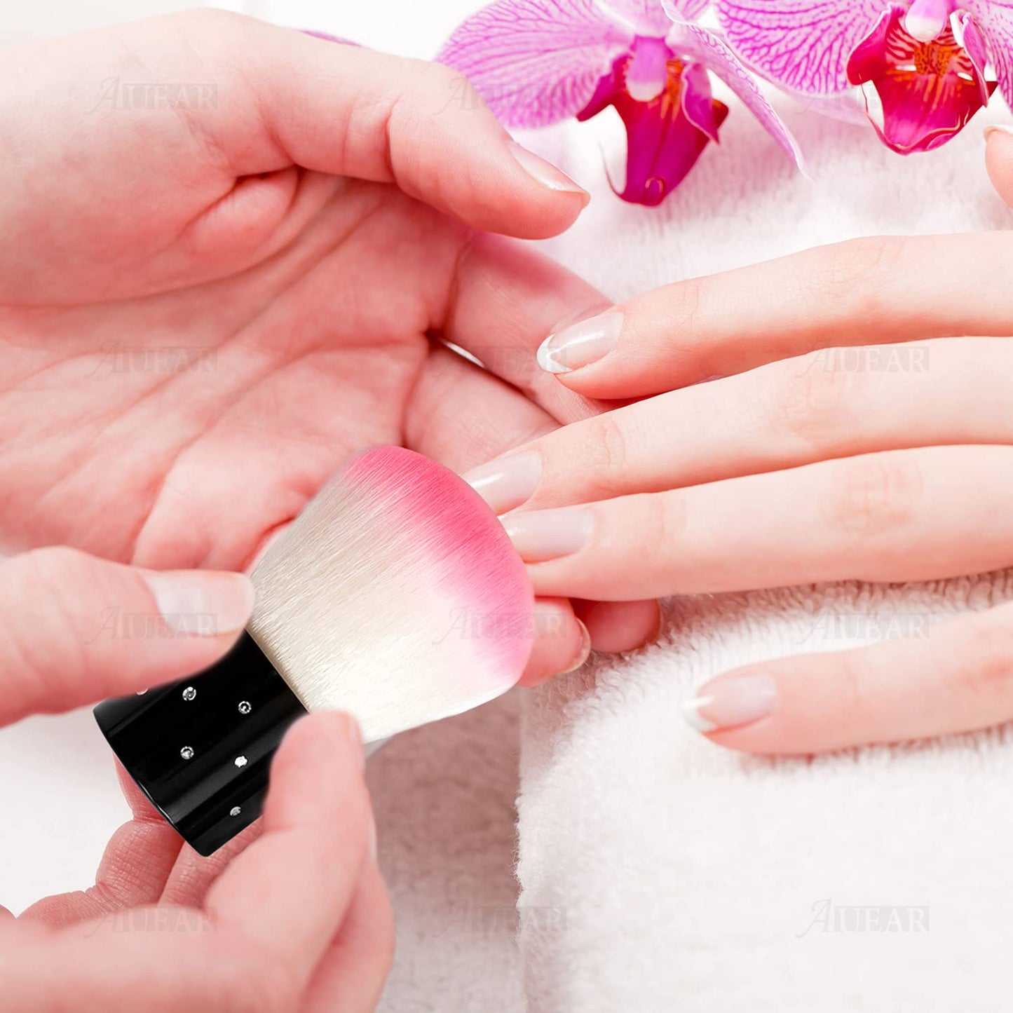 AUEAR, 4 Pack Multicolor Nail Powder Brush Dust Brushes Art Cleaner Cleaning Tools for Women and Girls Beauty & Personal Care AUEAR