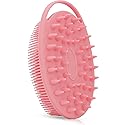 Upgrade 2 in 1 Bath and Shampoo Body Brush, Silicone Exfoliating Body Scrubber for Use in Shower, Premium Silicone Loofah, Head Scrubber, Scalp Beauty & Personal Care WETANG