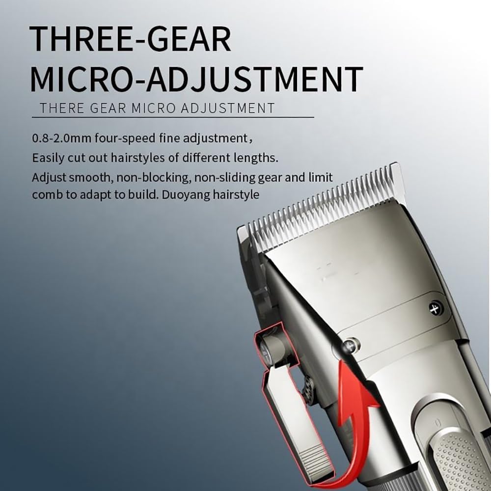 GLESVOWIO Hair Cutting Tool Professional Barber Hair Trimmer for Men 2 Speed Beard Trimmer Rechargeable Hair Clipper Grooming Haircut Machine Beauty and Personal Care GLESVOWIO