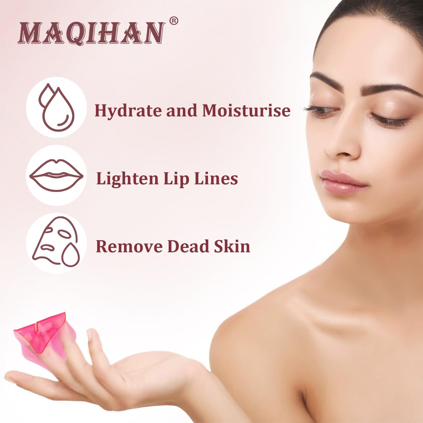 Lip Mask 30PCS Collagen Lip Masks Overnight: Hydrating Moisturizing Lip Mask Sheet Pack Bulk with Hydrogel Crystal Gold Essence - Lip Sleeping Mask Beauty and Personal Care RAINFLOW