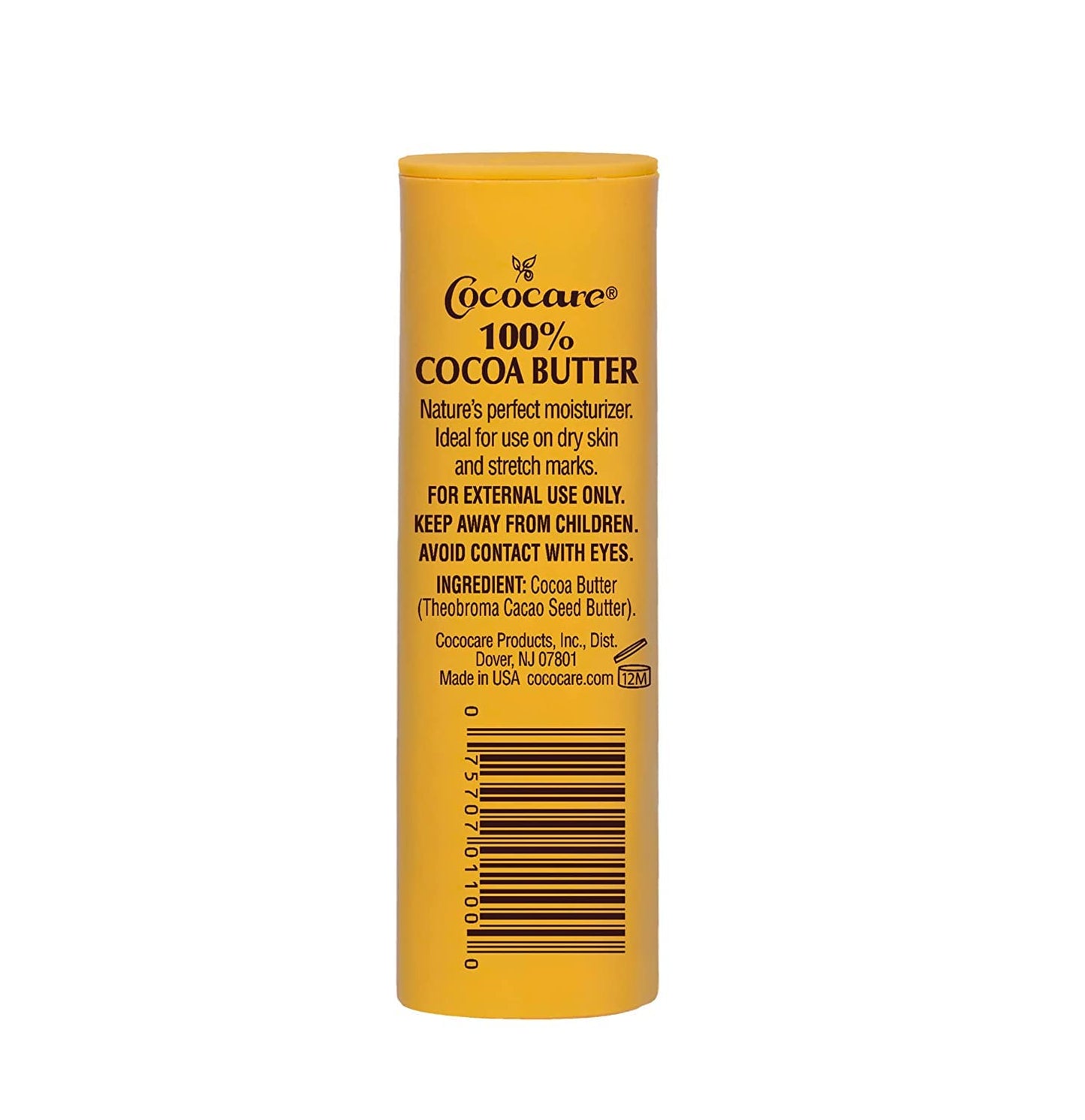 Cococare 100% Cocoa Butter Stick - All-Natural Cocoa Butter Emollient for Ultimate Skin Hydration & Protection - The Yellow Stick - (2 Pack) Beauty and Personal Care COCOCARE