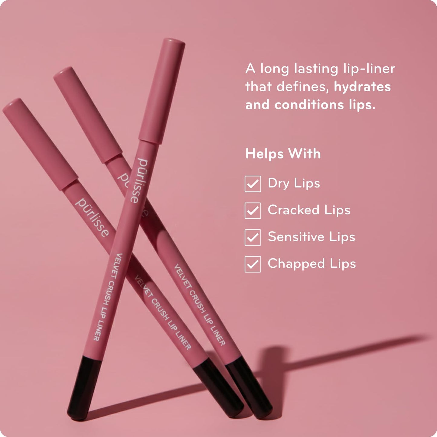 p?rlisse Velvet Crush Long Lasting Creamy Lip Liner Pencil - Matte Smudge-Proof Lip Pencil - Enriched with Bakuchiol, Macadamia Seed Oil & Shea Butter Beauty & Personal Care p?rlisse