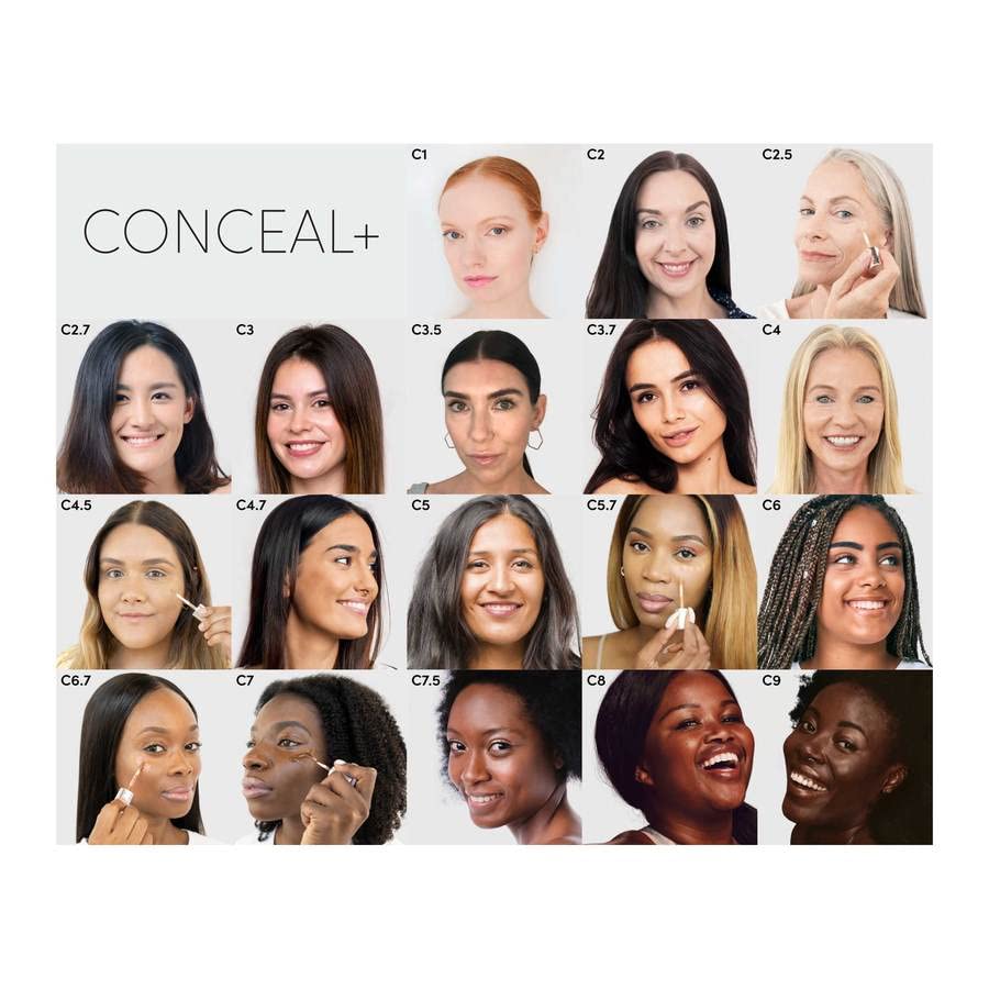 Fitglow Beauty Conceal+ | Vegan Full Coverage Concealer Skincare with Vitamin K + Green Tea | Corrects Dark Circles, Blemishes & Redness | Beauty & Personal Care FITGLOW