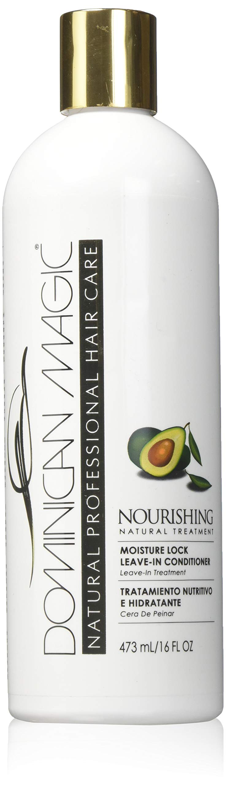 DOMINICAN MAGIC Moisture Lock Leave-In Conditioner Strengthens, Hydrates & Smooths Dry, Damaged Hair, Frizz Control & All-Day Moisture, Avocado Oil,