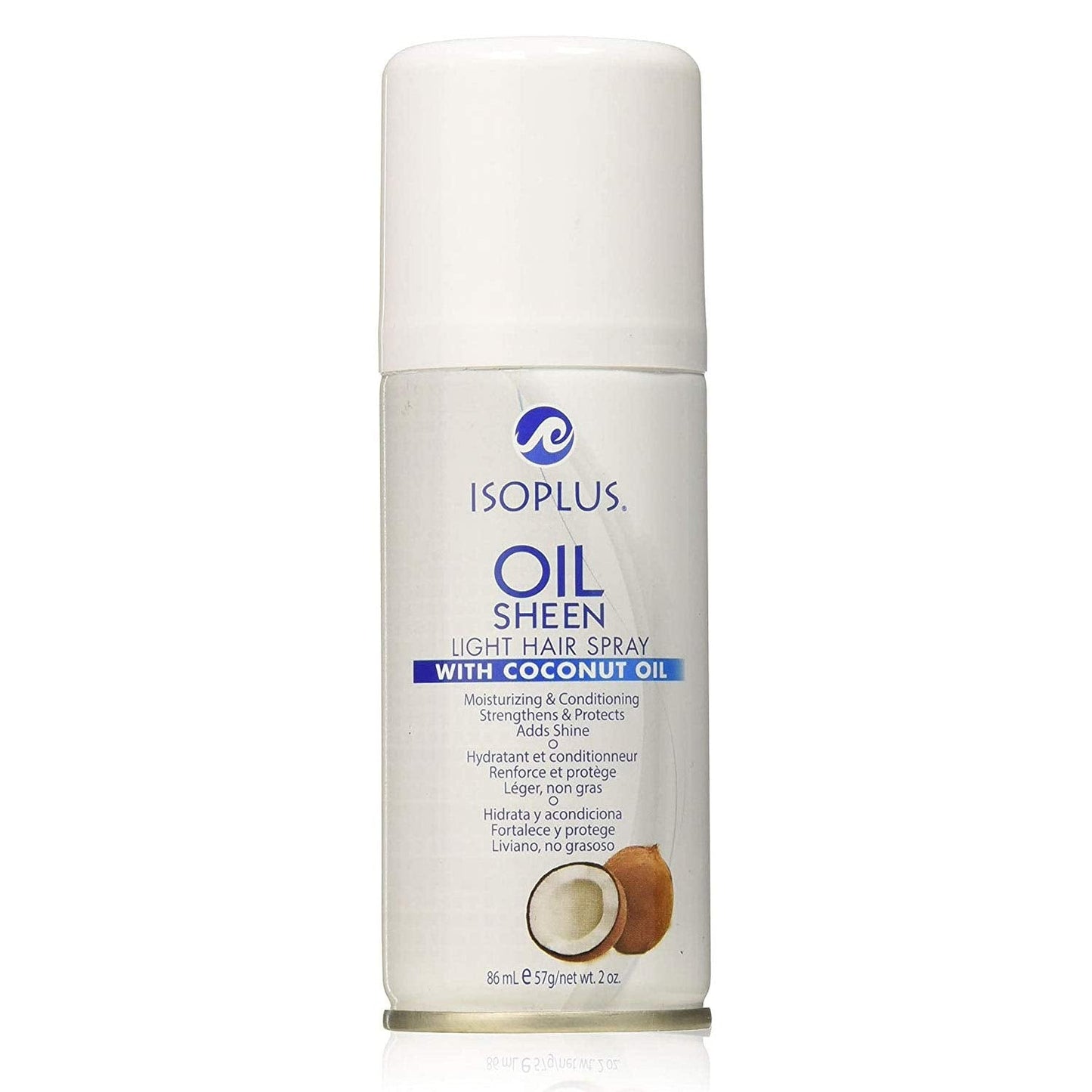 Isoplus Oil Sheen Light Hair Spray with Coconut Oil 2 Oz,Pack of 3 Beauty & Personal Care Isoplus