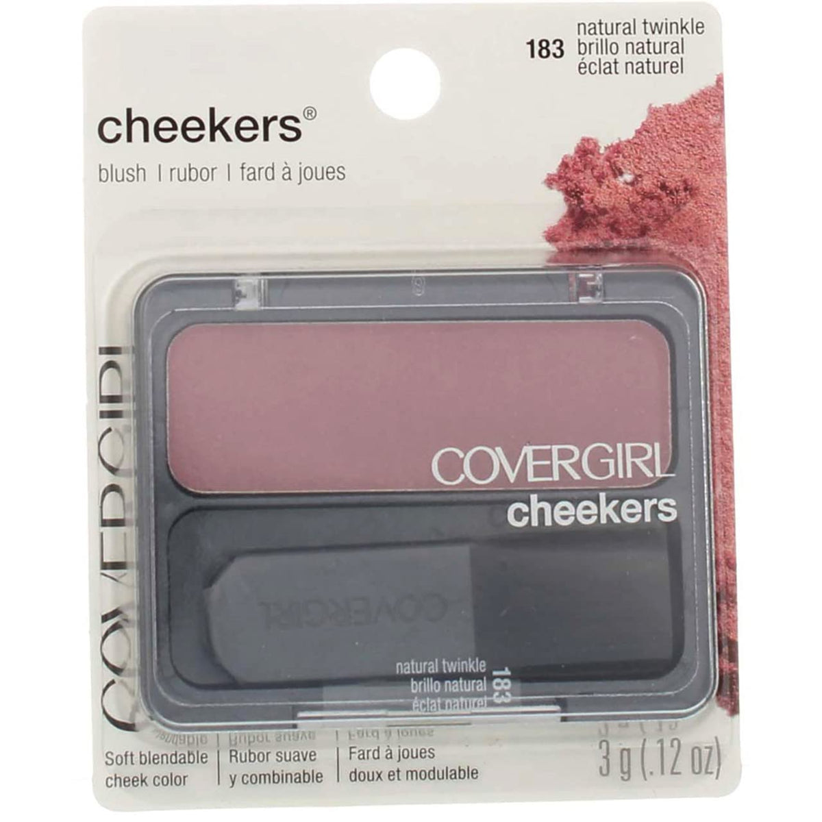 CoverGirl Cheekers Blush, Natural Twinkle [183], 0.12 oz (Pack of 2) Beauty & Personal Care COVERGIRL