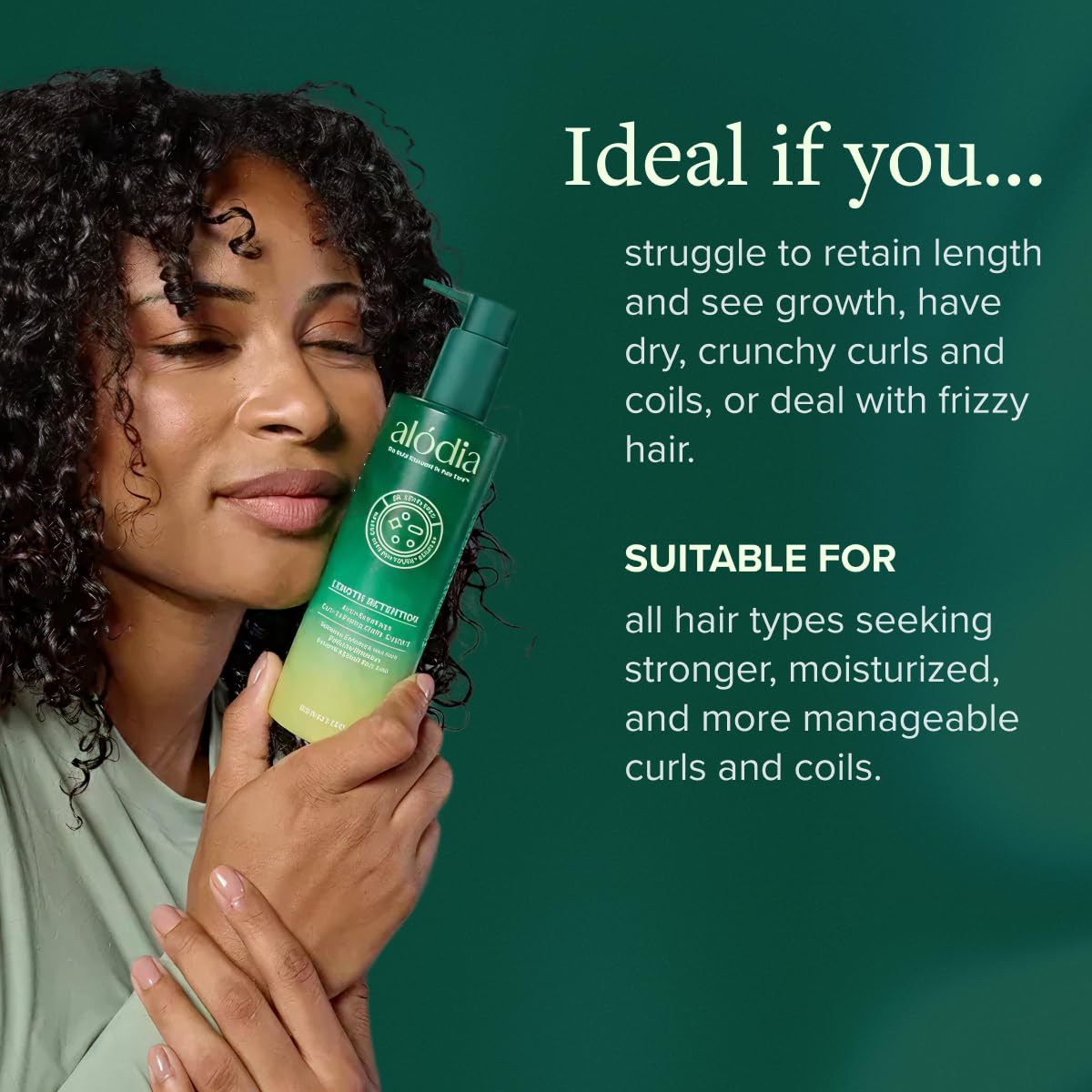 ALODIA Anti-Breakage Curl Defining Gelly Custard - Moisturizing Curl Cream for Frizz Control, Buildable Hold, and Styling, With Jojoba Oil Beauty & Personal Care ALODIA