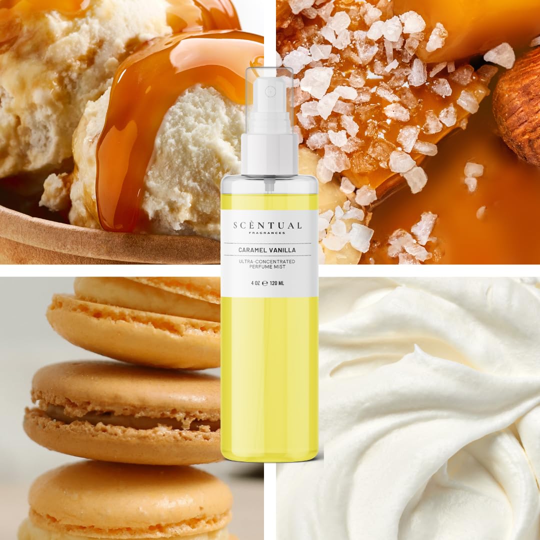 Scentual Fragrances, Ultra-Concentrated Hair & Body Perfume Mist, Long Lasting Women's Fragrance, Gourmand Perfumes for Women, Vegan and Cruelty Free Beauty & Personal Care Scentual Fragrances