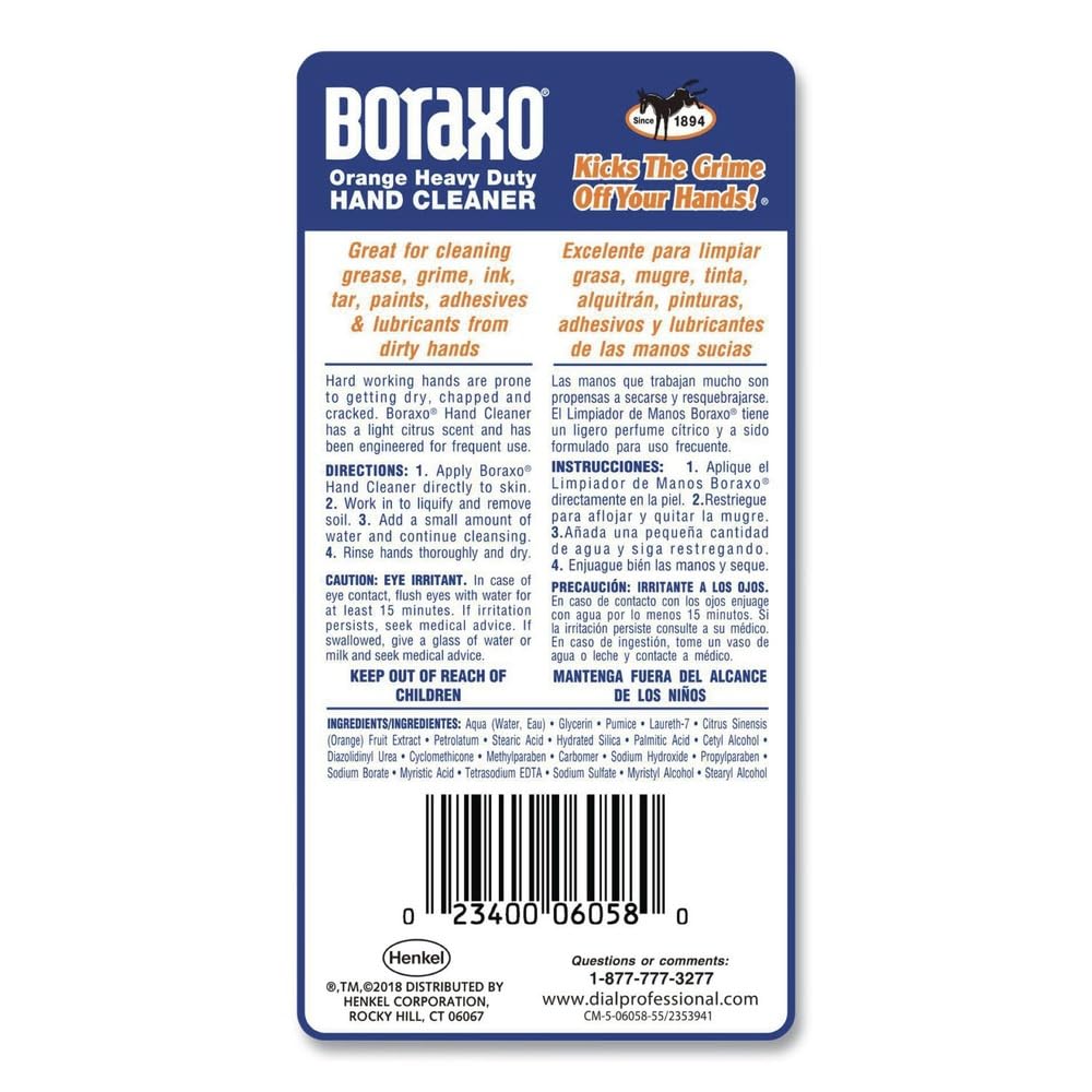 Boraxo 06058 Orange Heavy Duty Hand Cleaner 3 Liter Pump Bottle Beauty & Personal Care Dial