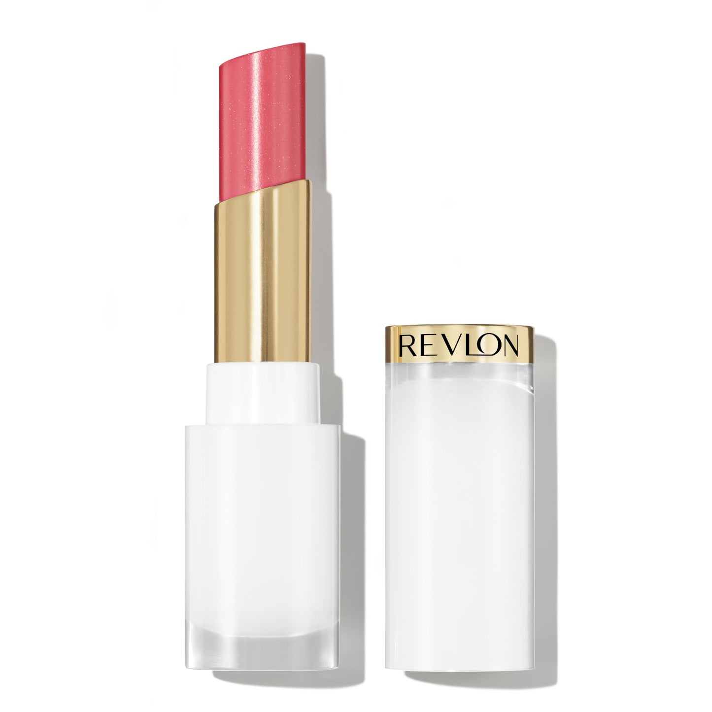 REVLON Super Lustrous Glass Shine Balm, Hydrating Tinted Lip Balm with Hyaluronic Acid, Aloe & Rose Quartz, Medium Pink Lipstick, NEW Shade, 018 Beauty & Personal Care REVLON