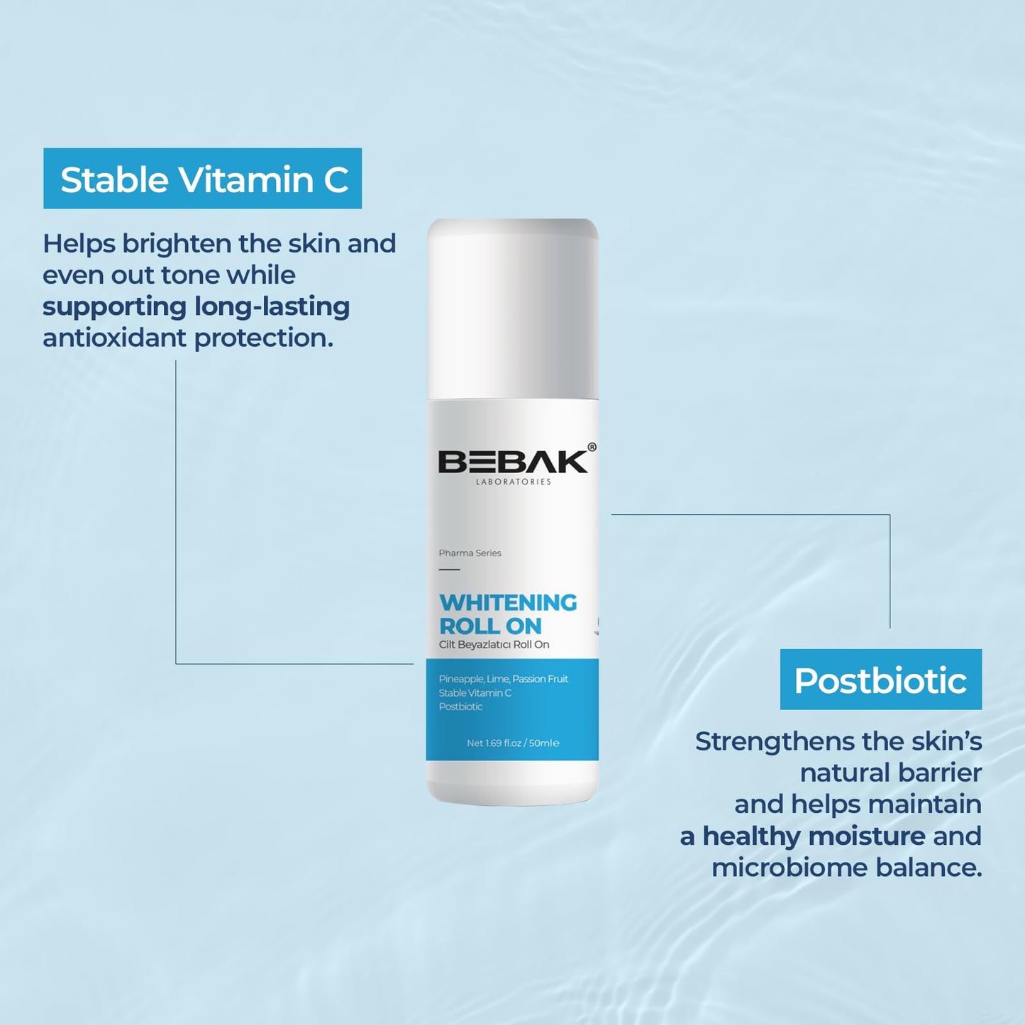 BEBAK Pharma Series Whitening Roll On 50 ML Beauty and Personal Care BEBAK