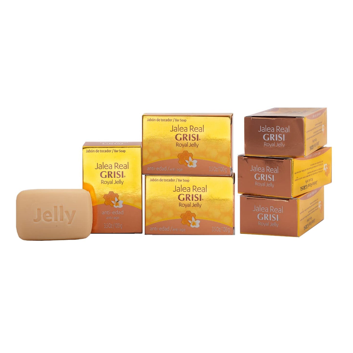 Grisi Royal Jelly Soap, Cleansing, and Smoothing Soap Nourish your skin, Improves your skin Elasticity, Extra Hydration, 6-Pack of 3.5 Oz each, 6 Bar Beauty & Personal Care Grisi