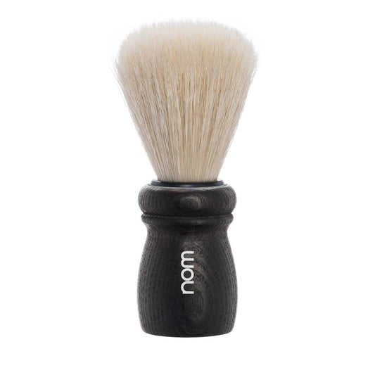 NOM Alfred Shaving Brush - Natural Bristle Shave Brush for Shaving soaps and creams - Exfoliating Shaving Brush - Black Ash handle Beauty and Personal Care MÜHLE
