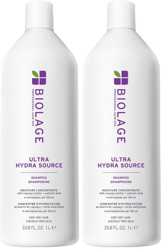 Biolage Ultra Hydra Source Shampoo - Deeply Moisturizes Very Dry Hair,For Thick,Coarse Hair,Infused with Micro-dosed with Cupuaçu Butter & Salicylic Beauty and Personal Care Biolage Default Title