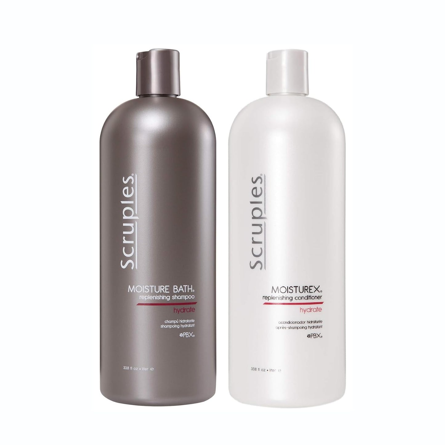 Scruples Moisture Bath Shampoo & Moisturex Conditioner Set - Nourishing & Moisturizing Duo for Dry, Frizzy Hair Repair (33.8 oz) Beauty & Personal Care Scruples