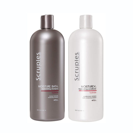 Scruples Moisture Bath Shampoo & Moisturex Conditioner Set - Nourishing & Moisturizing Duo for Dry, Frizzy Hair Repair (33.8 oz) Beauty & Personal Care Scruples