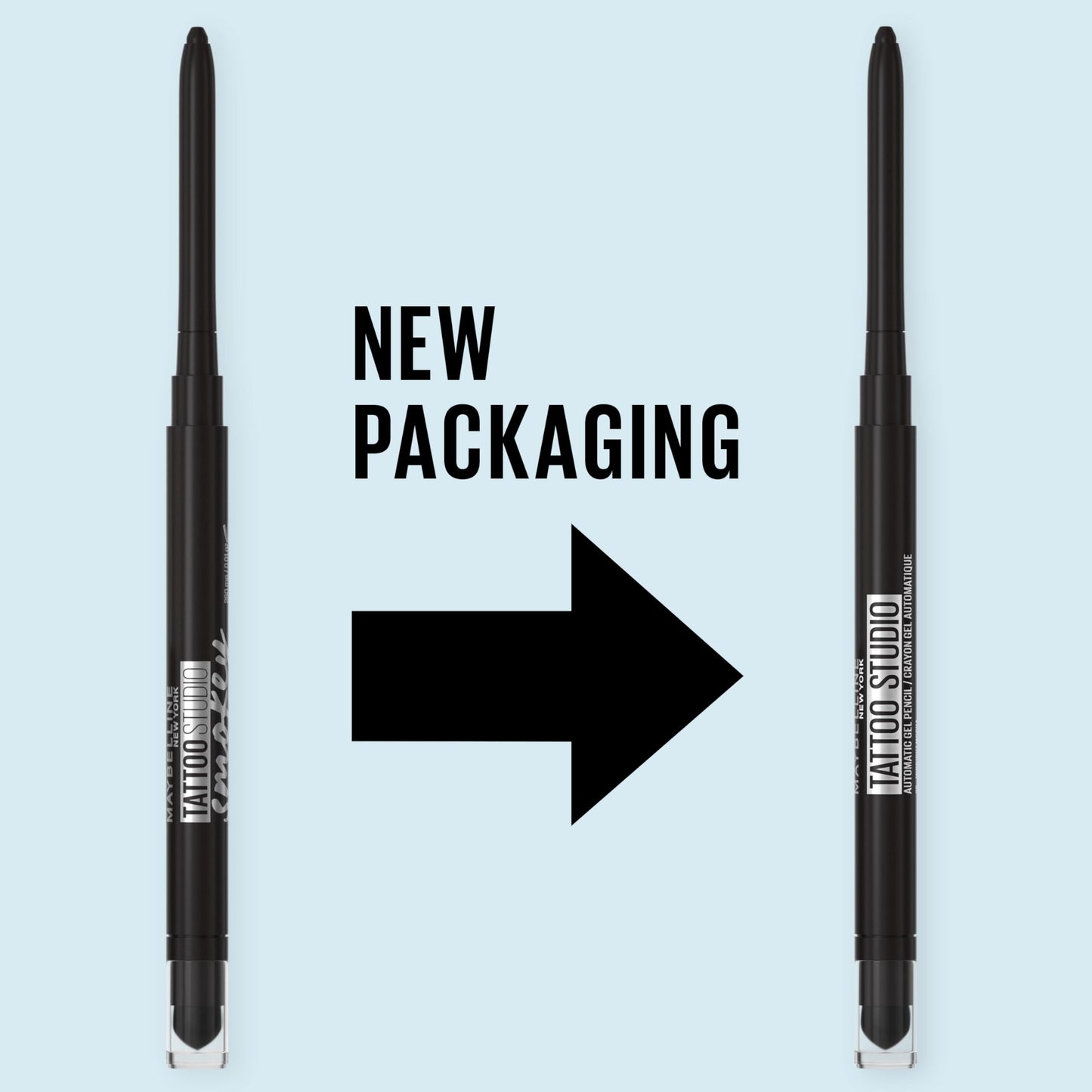 Maybelline Tattoo Studio Automatic Gel Pencil Waterproof Eyeliner, Blendable, Smudge Resistant, Matte Eyeliner For Up To 36HR Wear, Pitch Black Beauty & Personal Care MAYBELLINE