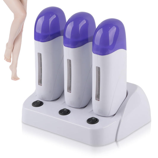 Wax Warmer for Hair Removal, Professional Abs Roll on Wax Heater Waxing Body Hair Removal Hot Wax Machine for Hand, Foot, Elbow, Arm, Leg, Armpit Beauty and Personal Care Agatige