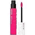 Maybelline Super Stay Matte Ink Liquid Lipstick Makeup, Long Lasting High Impact Color, Up to 16H Wear, Romantic, Vivid Pink, 1 Count, Packaging May Beauty & Personal Care MAYBELLINE