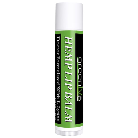 GreenIVe Hemp Lip Balm Vegan Hemp Seed Oil Omegas 3 6 Vitamin E L-Lysine Hydrating Handcrafted Natural Lip Care Chap Stick Moisturizing Balm for Dry Beauty and Personal Care GreenIVe