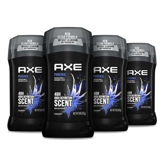 AXE Phoenix Deodorant 48H Odor Protection Crushed Mint & Rosemary Aluminum Free Deodorant for Men 3 Ounce (Pack of 4) Beauty & Personal Care AXE