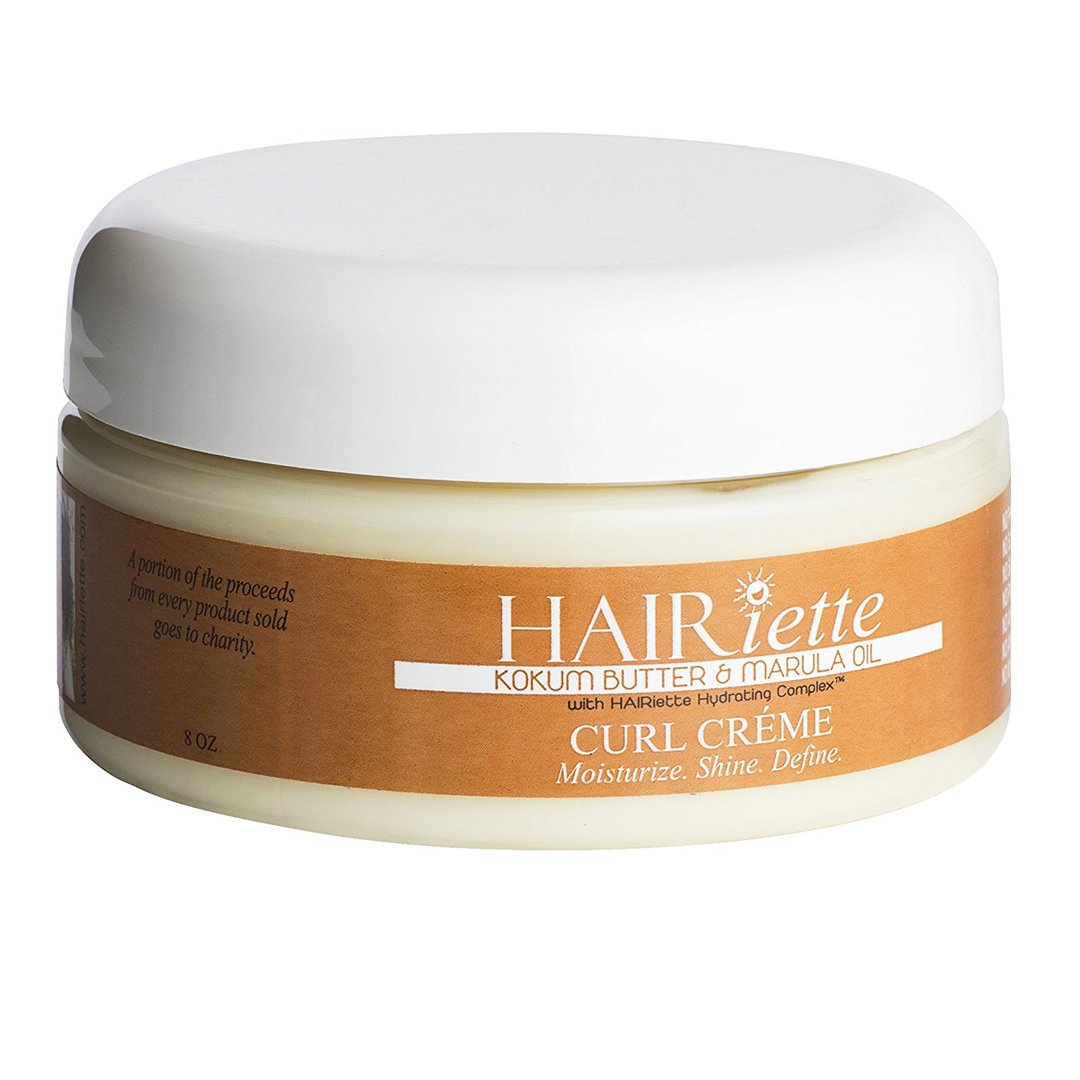 Hairiette Kokum Butter & Marula Oil Curl Creme - Lightweight Curl Definer Enhancer for Dry, Coily, Wavy, Kinky and Curly Hair - Curl Cream Beauty & Personal Care Hairiette